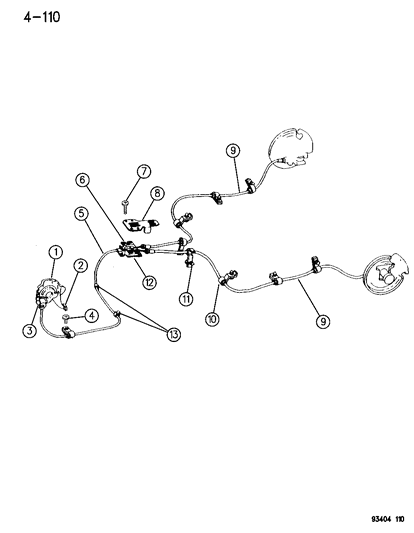 Cable Assembly, Parking Brake Rear