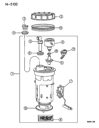 Module, Fuel Pump/Reservoir And Level Unit