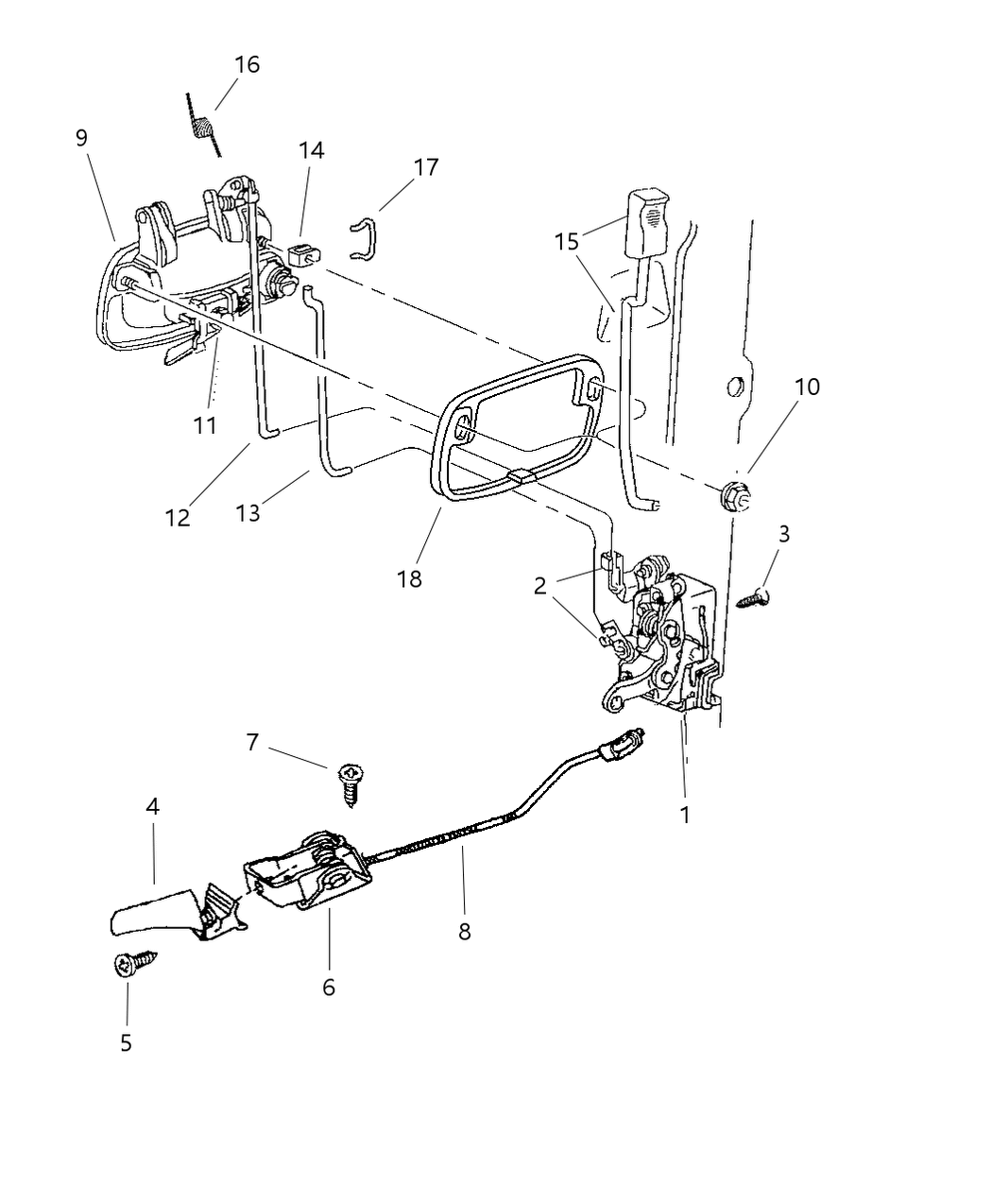 Handle Assembly, Door Inside , Right