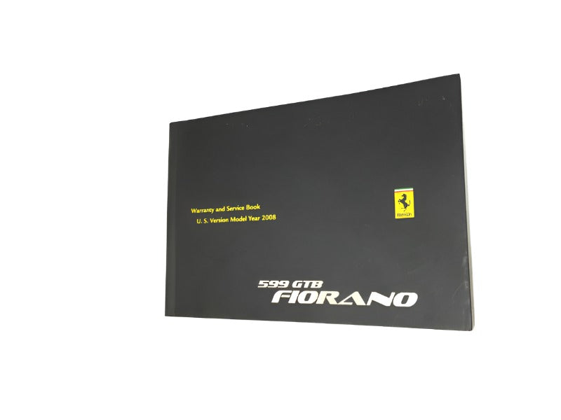 New OEM 2008 Ferrari 599 GTB Fiorano USA Warranty & Service Book, Cat # 3143/07