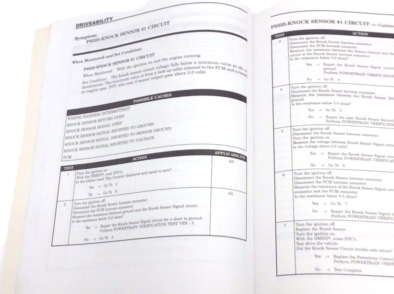 New 2000 Plymouth Prowler Factory Powertrain Diagnostic Procedures Manual 8169999065