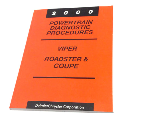 New 2000 Dodge Viper Factory Powertrain Diagnostic Procedures Manual 8169999068