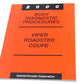 New 2000 Dodge Viper Factory Body Diagnostic Procedures Manual 8169999069