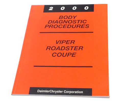 New 2000 Dodge Viper Factory Body Diagnostic Procedures Manual 8169999069