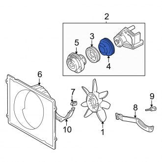 New OEM Genuine Toyota Rear Engine Cooling Fan Clutch Pulley - Part # 1637265010