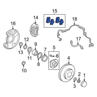 New OEM Genuine Toyota Front Disc Brake Pad Set - Part # 044650C012