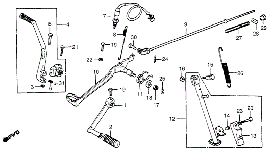 Pedal, Gearshift
