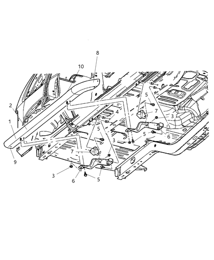 New 2004 Fits Chrysler Liberty Step-Right Side - Part # 5HY51WS2AD