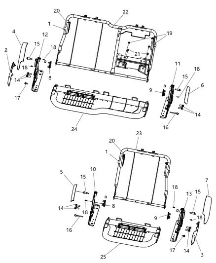 New 2012 Fits Chrysler 3500, 4500, 5500 Cover-Seat Riser - Part # 1NN41GTVAA