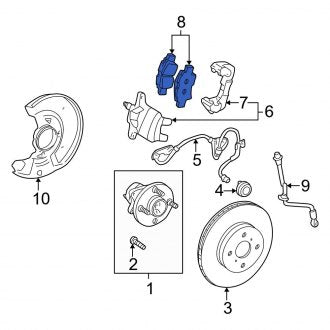 New OEM Genuine Toyota Front Disc Brake Pad Set - Part # 446517140