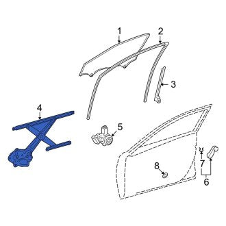 New OEM Genuine Toyota Rear Left Window Regulator - Part # 6984012440