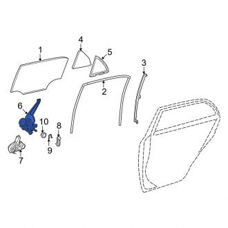 New OEM Genuine Toyota Front Right Window Regulator - Part # 6981002350