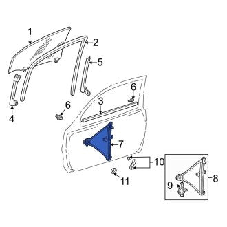 New OEM Genuine Toyota Front Right Window Regulator - Part # 6980142050