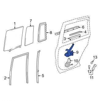 New OEM Genuine Toyota Front Left Window Regulator - Part # 6980242050