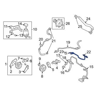 New OEM Genuine Toyota Front Power Steering Line - Part # 444200E010