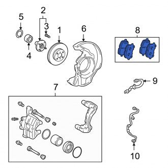 New OEM Genuine Toyota Front Disc Brake Pad Set - Part # 446502080