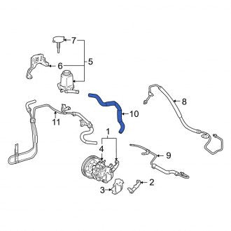 New OEM Genuine Toyota Power Steering Reservoir Hose - Part # 4434802050