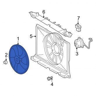 New OEM Genuine Toyota Engine Cooling Fan Blade - Part # 163610T041