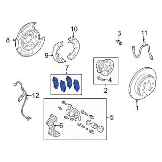 New OEM Genuine Toyota Rear Disc Brake Pad Set - Part # 044660T010