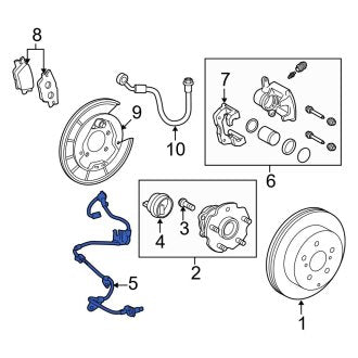 New OEM Genuine Toyota Rear Left ABS Wheel Speed Sensor Wiring Harness - Part # 895160R020