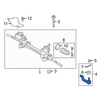 New OEM Genuine Toyota Front Outer Steering Tie Rod End - Part # 4546009300