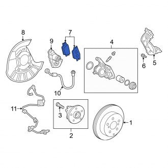 New OEM Genuine Toyota Rear Disc Brake Pad Set - Part # 446642080