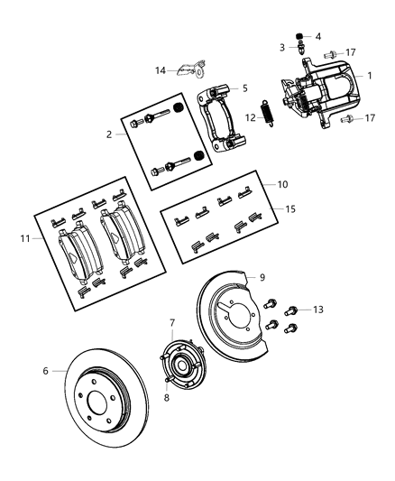 Spring Kit Brake Shoe Hold Down