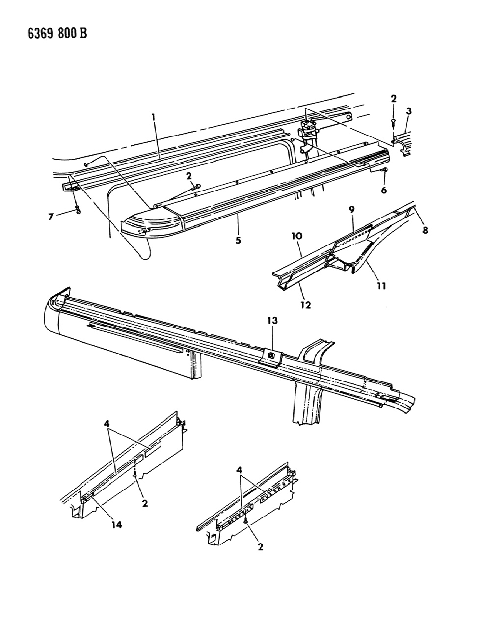Track, Sliding Door Hinge, Outer