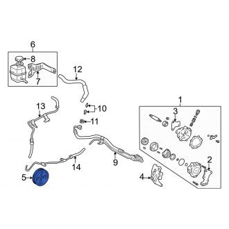 New OEM Genuine Toyota Power Steering Pump Pulley - Part # 4431132050