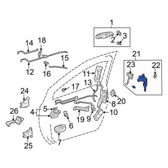 New OEM Genuine Toyota Front Left Door Lock Cylinder - Part # 6905245010