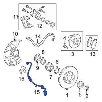 New OEM Genuine Toyota Front Right ABS Wheel Speed Sensor Wiring Harness - Part # 8951604090