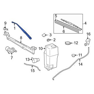 New OEM Genuine Toyota Right Windshield Wiper Arm - Part # 8521104030