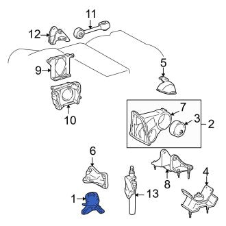 New OEM Genuine Toyota Front Engine Mount - Part # 123610A050