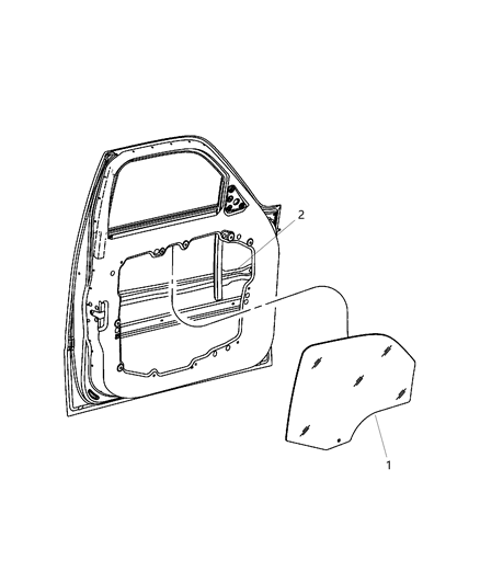 Regulator Front Door Window With Carrier Plate With Motor
