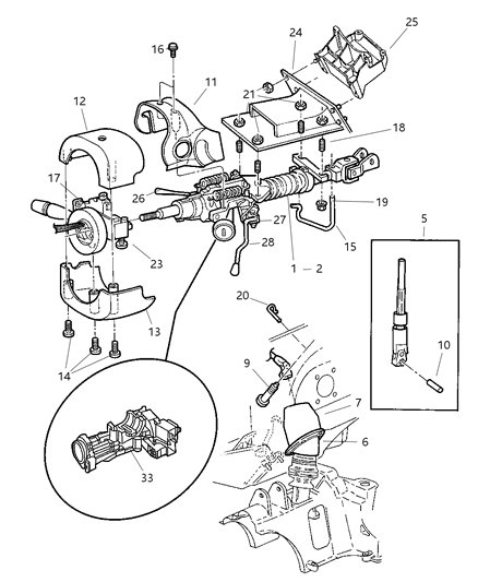 Housing Steering Column Lock