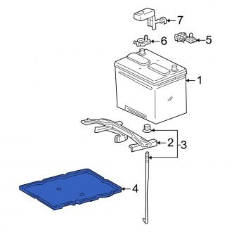 New OEM Genuine Toyota Battery Tray - Part # 7443108011