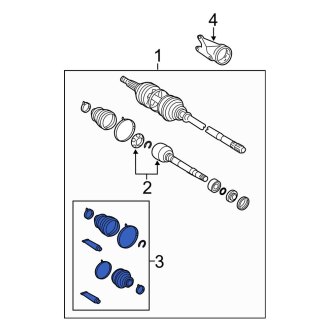 New OEM Genuine Toyota Front Right Outer CV Joint Boot Kit - Part # 443808060