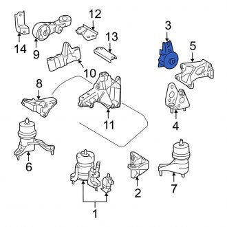 New OEM Genuine Toyota Rear Engine Mount - Part # 123800P081