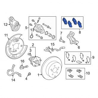 New OEM Genuine Toyota Rear Disc Brake Pad Set - Part # 446602460