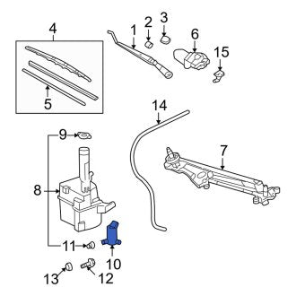 New OEM Genuine Toyota Windshield Washer Pump - Part # 8533012340