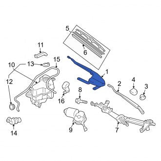 New OEM Genuine Toyota Left Windshield Wiper Arm - Part # 8522147040