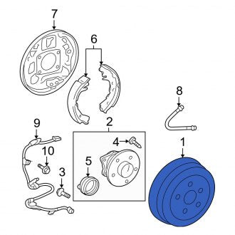 New OEM Genuine Toyota Rear Brake Drum - Part # 4243120450