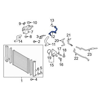 New OEM Genuine Toyota Upper Engine Coolant Pipe - Part # 1657737020