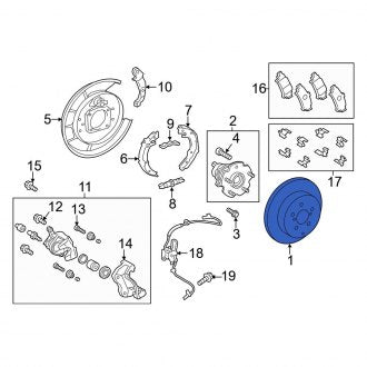 New OEM Genuine Toyota Rear Disc Brake Rotor - Part # 4243147080