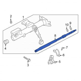 New OEM Upper Steering Shaft Fits, 2004-2006 Scion XA - Part # 4521027110