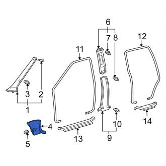 New OEM Right Kick Panel Trim Fits, 2004-2006 Scion XA - Part # 6211152090B0