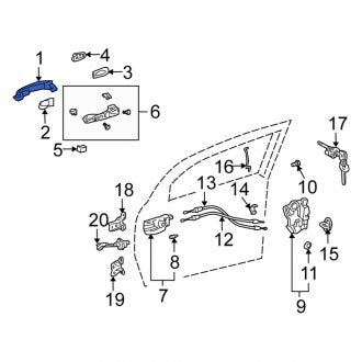 New OEM Genuine Scion, Rear Outer Exterior Door Handle - Part # 6921112220C2