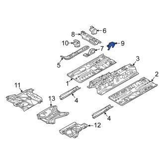 New OEM Right Floor Pan Crossmember Bracket Fits, 2016 Scion IA - Part # 57453WB001