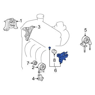 New OEM Rear Engine Mount Bracket Fits, 2004-2006 Scion XB - Part # 1230321070