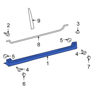 New OEM Right Rocker Panel Guard Fits, 2004-2006 Scion XB - Part # 7585152010A1